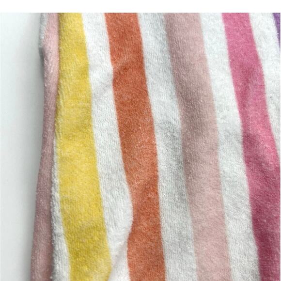 RuffleButts Pastel Rainbow Striped Hooded Swim Terry Coverup - Picture 2 of 6